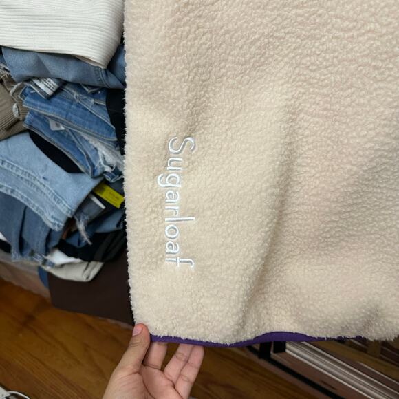 Sugarloaf Social Club Fleece Vest Cream Size Small Unisex - Picture 12 of 16